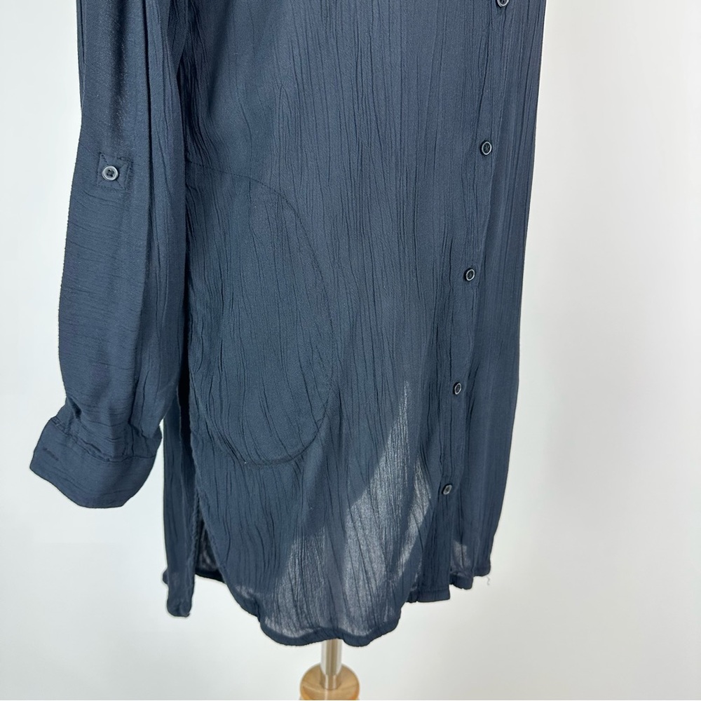 Prana Scheena Black Gauze Tunic Swim Coverup Size Medium - Picture 7 of 15